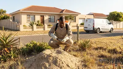 Ant nest treatment in garden